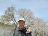 Participant on a spring walk along the river